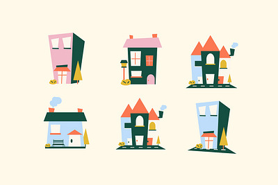 City Building Collection canva graphic illustration