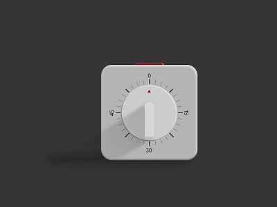 Timer - Daily GFX Challenge - Day 18 challenge daily dailydesignchallenge design figma graphic design illustration minimalist product red white