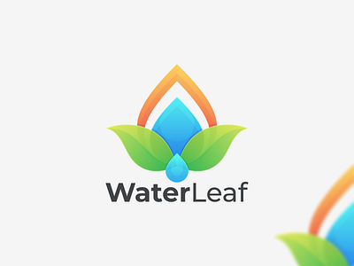 WATER LEAF branding design graphic design icon leaf logo logo water leaf water leaf coloring water leaf design graphic water leaf logo water logo