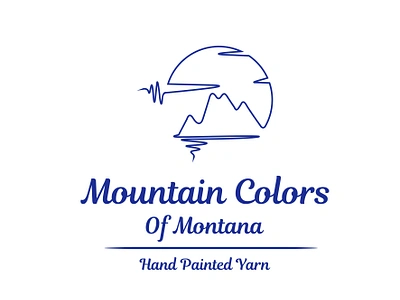 Mountain Colors Of Montana Logo Design illustration.