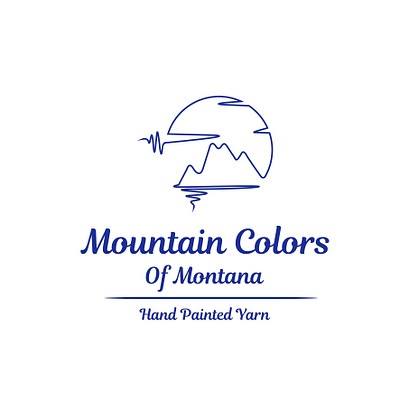 Mountain Colors Of Montana Logo Design illustration.