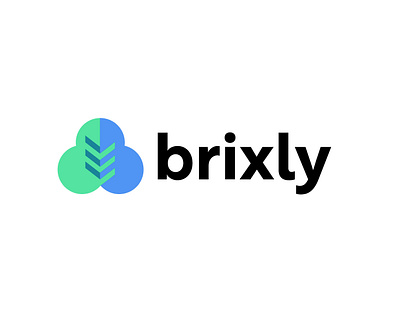 brixly apartments bold branding cloud data design geometric logo logodesign modern