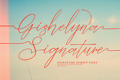 Gishelyna | Signature Script Font branding handwritten heart swashes signature signature font signature style