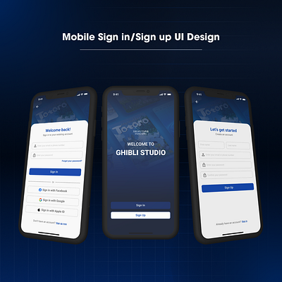 Sign in/Sign up UI Design #DailyUI ui