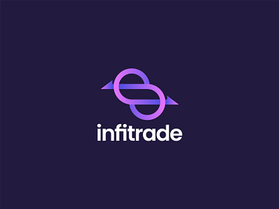infitrade logo design chart design infinity logo loop trade vector