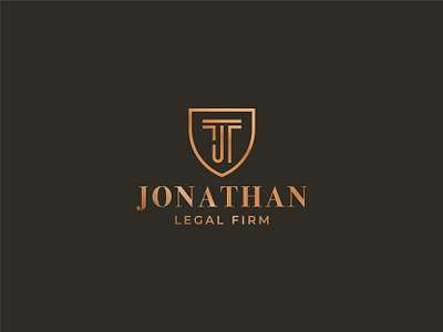 jonathan legal firm logo design design graphic design jt legal logo shield vector