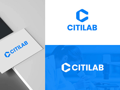 Minimalist lab logo. Citilab c letter logo design. c letter conical flask discover experiment graphic design invention lab laboratory logo design minimalist reaserch science scientist