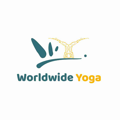Worldwide Yoga Logo Design illustration.