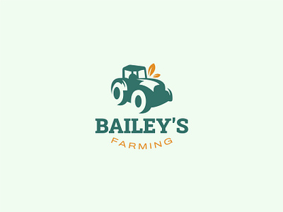 bailey's farming logo design farm farming graphic design illustration logo tractor vector