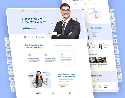 I Designed Proinvestor Website on Figma agency figma figma web design invest investment website latest layout modern grid modern website responsive website ui design uiux user experience user interface web design website development