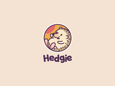 headgie logo design branding graphic design hedgehog illustration logo pet