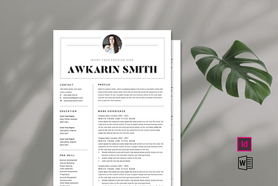 Resume brochure creative cv design graphic design indesign job microsoft word modern portfolio resume template