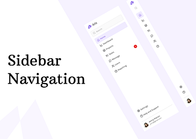 Sidebar Navigation dashboard icons menu navbar navigation nepal sidebar ui ux
