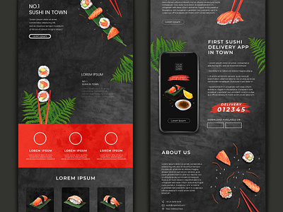 Sushi Landing Page branding design graphic design landing page landing page design ui ui kit ui ux ui ux design ux web application web design web interface website design