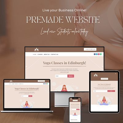 Yoga Business WordPress Website Design Template