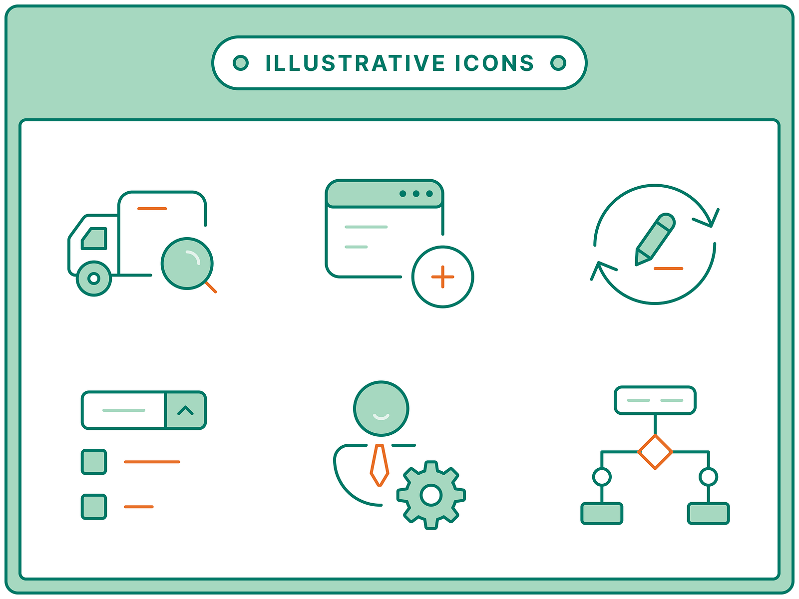 Illustrative Icons Part 3 by Nitin Bobade on Dribbble