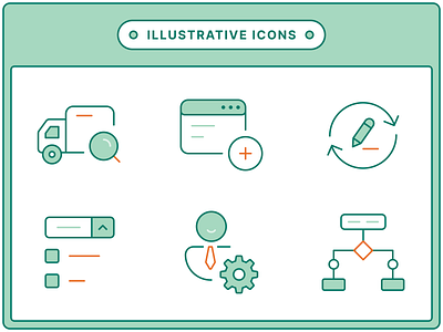 Illustrative Icons Part 3 icons illustrations illustrative iconography line icons logistics business