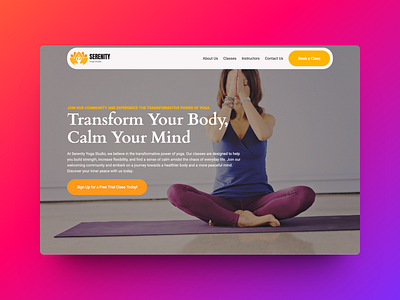 Serenity Yoga Studio - WordPress Template template theme ui wordpress