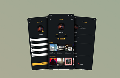User Profile Music Mobile App profile music design app ui ui design ui ux ux