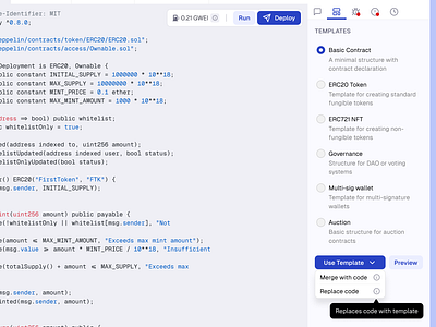 Use templates… app blockchain design ui ux web3