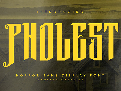 Pholest Horror Sans Display Font animation branding design font fonts graphic design logo nostalgic