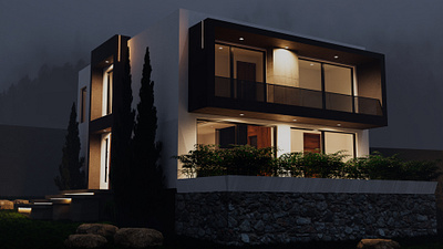 Exterior rendering, Project - Villa Orleans. 3d rendering