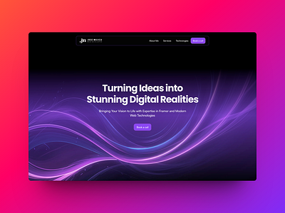 Stunning Digital Realities - Portfolio Site css design framer html personal portfolio ui website