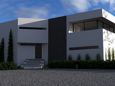 Cruz Solar - Modelo 3D exterior. 3d render
