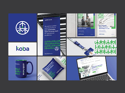 KOBA -- Branding | Mockups apparel banner brand brand identity branding cloth exhibition stand id card lanyard logo logotype mockups mug pillow poster visual identity website