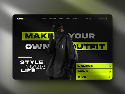 Kivit Hero Section (Unfinished Project) brand ecommerce fashion hero section ui wearing web design
