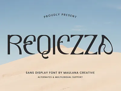 Reqiezza Decorative Display Font branding font fonts graphic design logo nostalgic