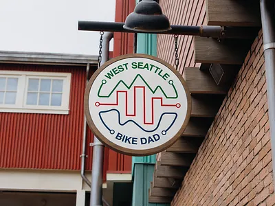 West Seattle Bike Dad - Brand in Action agent brand design brand guide branding colorful design graphic design hero hero section illustration logo logo design mockup photoshop real estate realtor seattle ui vector web design