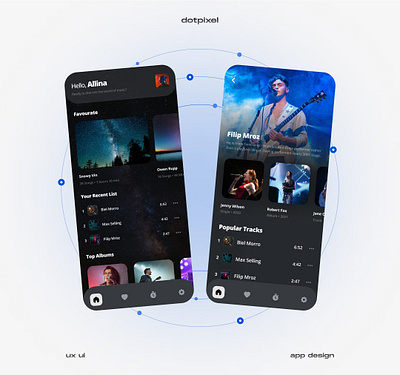 Music App app design concept design design mobile app mockup ui uidesigns user interface design uxui