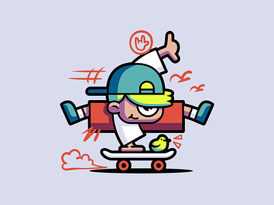 Bochill character child children illustration kid mascot skate skateboard t shirt t shirtdesign vector