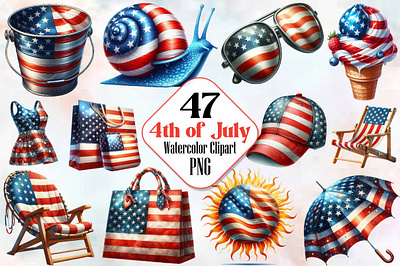 American Beach Sublimation Clipart 3d animation app branding design graphic design illustration logo ui vector