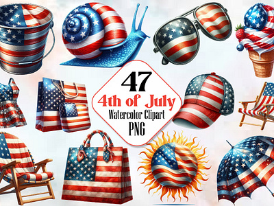 American Beach Sublimation Clipart 3d animation app branding design graphic design illustration logo ui vector