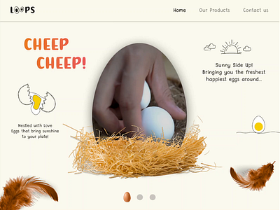 Farm-Fresh Egg Company Website Landing Page Design color palette creative creative agency creative web design design design inspiration e commerce egg company illustration landing page landing page design natural organic eggs ui uiux design visual design web design web design inspiration website website design