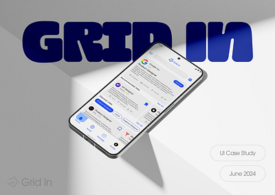 Job Platform for designers - Grid In , UX/UI case study 3d animation app branding case study design graphic design illustration logo motion graphics typography ui ux ux case study vector