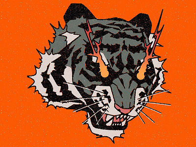 腐った book cartoon cd character cover design graphic design illustration music retro texture tiger vector vintage vinyl