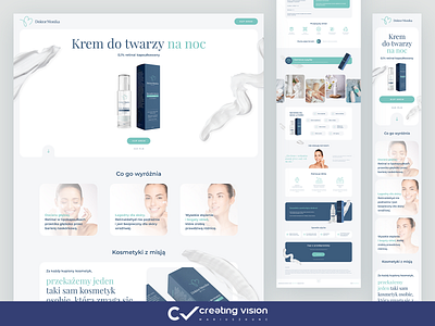 Landing page / cosmetics cosmetics figma kosmetyki landing page one page ui design ui ux zdrowie