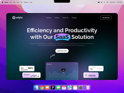 Saas Landing Page design design uiux designer figma landing page design modern design saas saas landing saas landing page sujon ui uxui design web design web designer website design