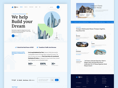 Real Estate Landing Page 3d analytics animation app ui branding cards figma graphic design motion graphics ui