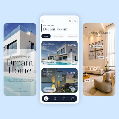 Real Estate App UI Concept Design aesthetic branding design interaction design uae ui ui design