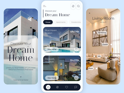 Real Estate App UI Concept Design aesthetic branding design interaction design uae ui ui design