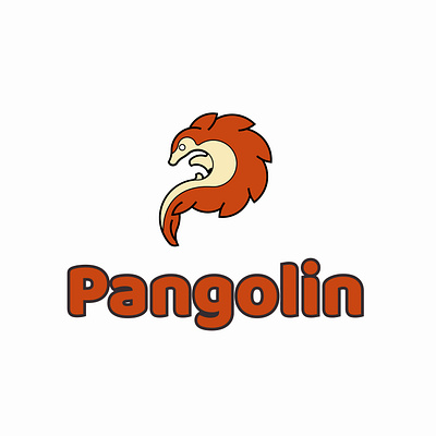 Pangolin Character Logo Design illustration.