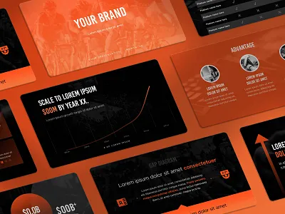 Athletics & Sports Pitch Deck Template athletics dark fantasy sports figma gradient minimalist mockup orange pitch deck pitch deck template pitch decks powerpoint powerpoint template ppt presentation presentations slides sports sportsbetting template