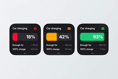 Car Charging widget car charge design typography ui ux widget