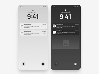 iOS Notifications from Component Collector alert component figma mobile notification odw ui