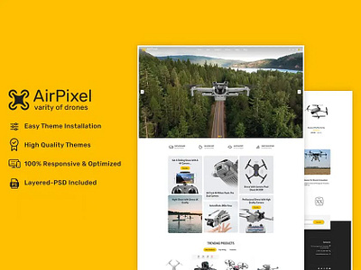 AirPixel – Drones, Speakers & Gadgets – E-commerce Theme design opencart prestashop shopify templates theme themes webdesign woocommerce