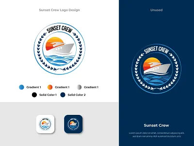 Sunset Crew Logo Design branding emblem logo design graphic design logo logo branding logo design shahriar nayem suny sunset crew logo suny graphic travel company logo